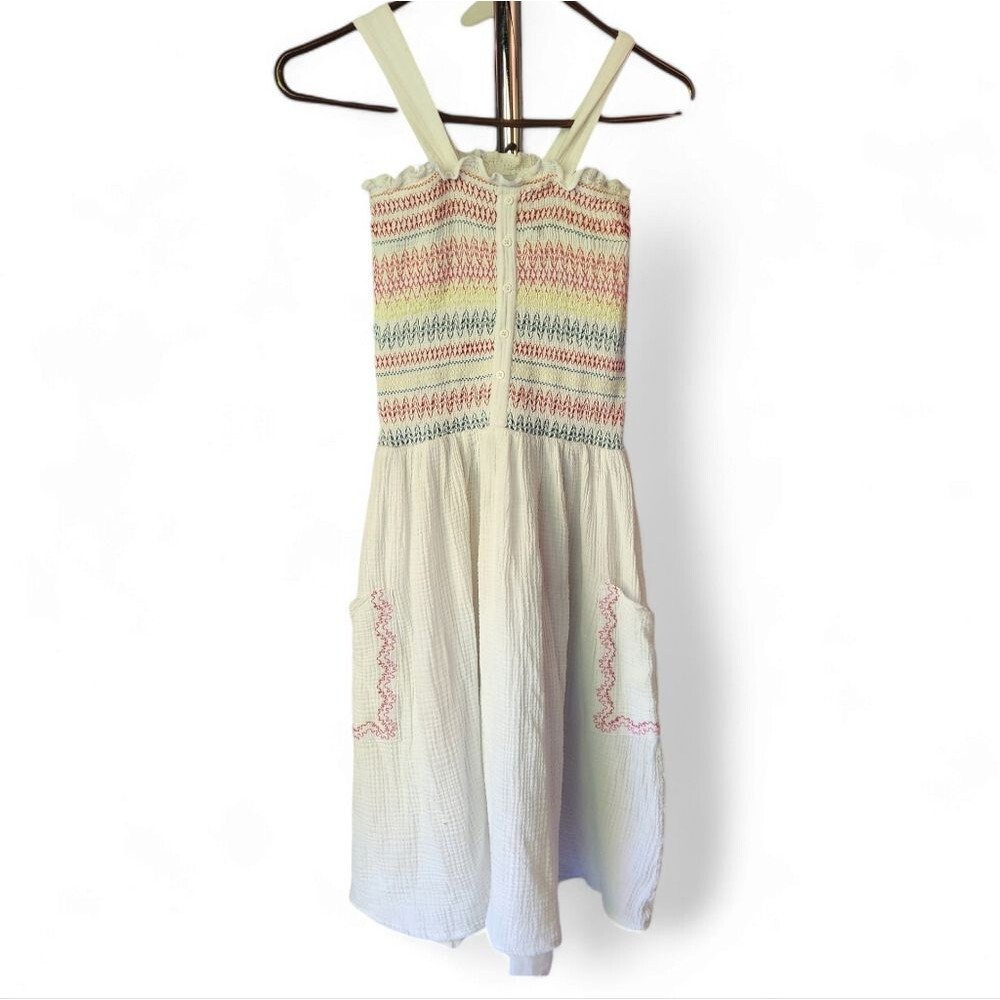 Stella McCartney kids embroidered smocked dress size 10.  100% cotton